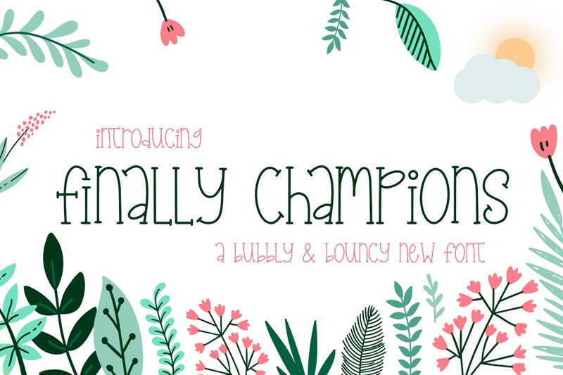 Finally Champions Font Czcionka