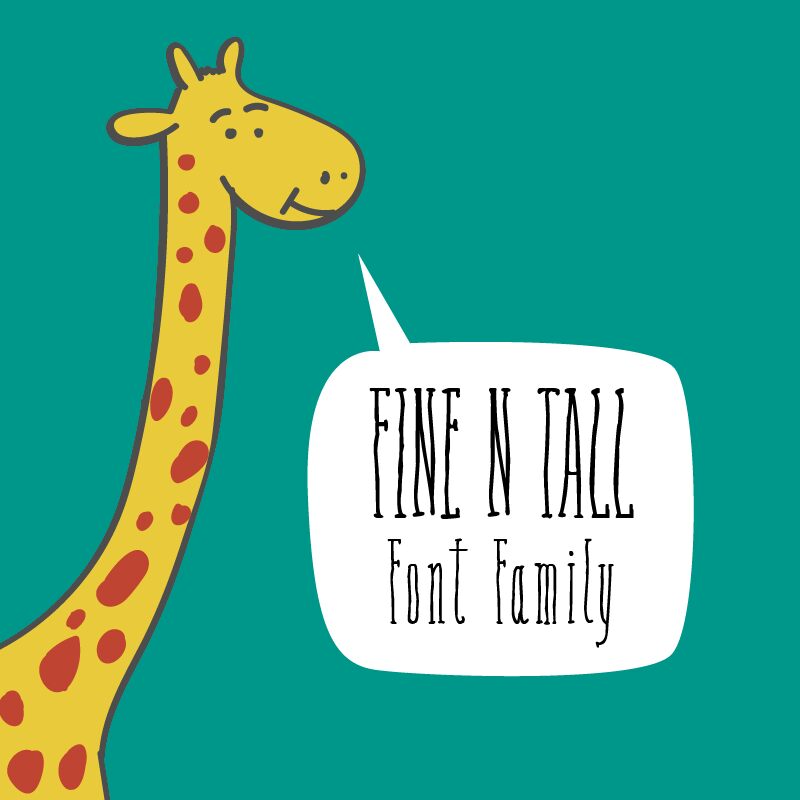 Fine N Tall Regular — Prezentacja czcionki