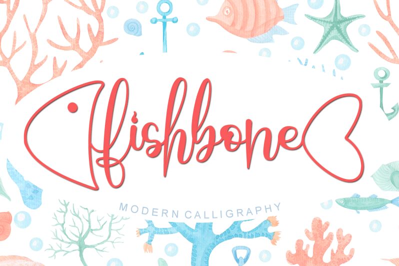 Fishbone Schriftart