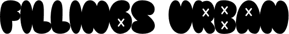 Preview of the Fillings Urban PERSONAL USE ONLY Regular font