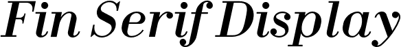 Fin Serif Display Italic
