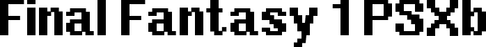 Preview of the Final Fantasy Script Collection - Final Fantasy 1 PSXb font