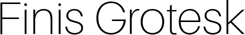Finis Grotesk DEMO Thin