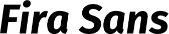 Aperçu de la police Fira Sans Bold Italic