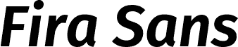 Aperçu de la police Fira Sans SemiBold Italic