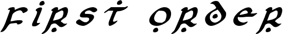 First Order Title Italic