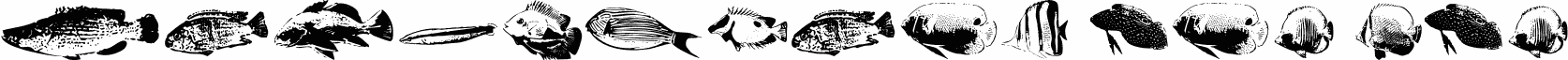 Preview of the FishyPrint One AOE font