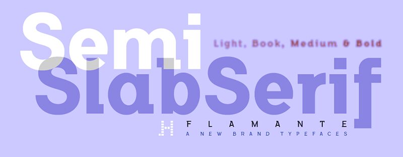 Flamante SemiSlab Czcionka