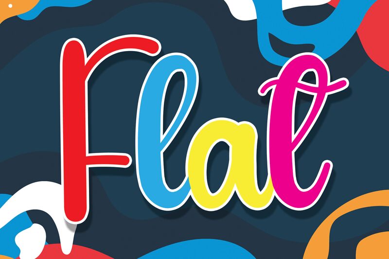 Flat Schriftart