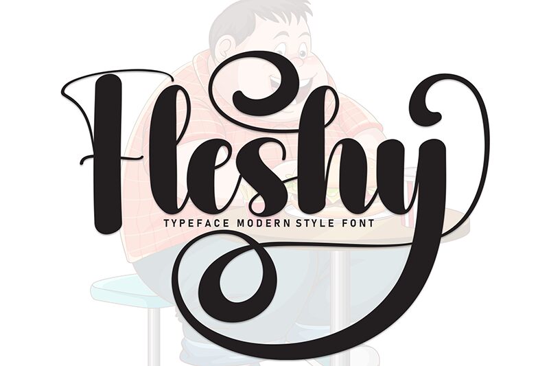 Fleshy Schriftart