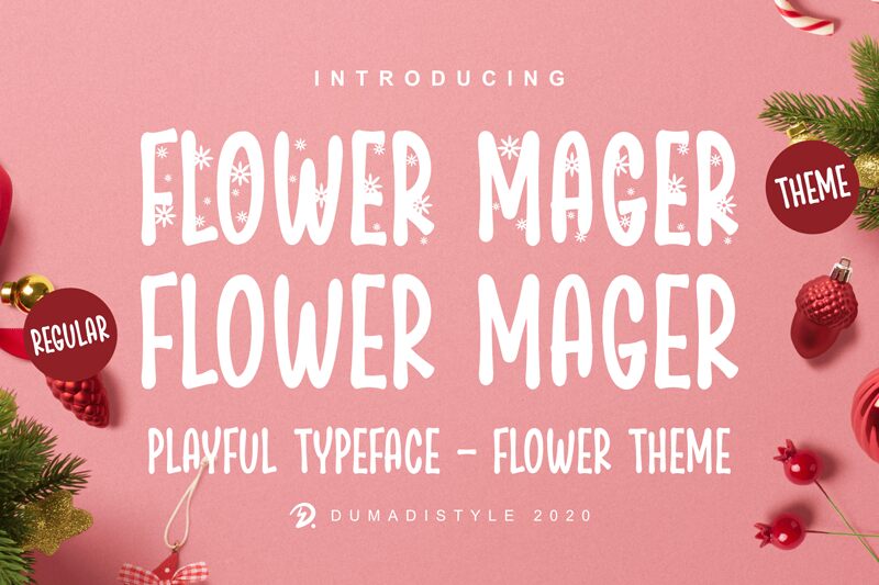 Flower Mager Schriftart