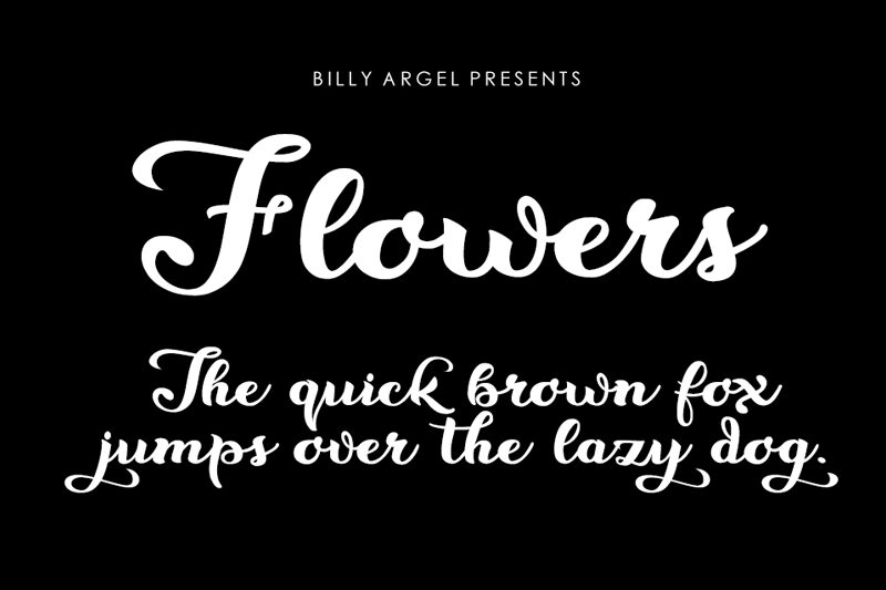 Flowers Schriftart