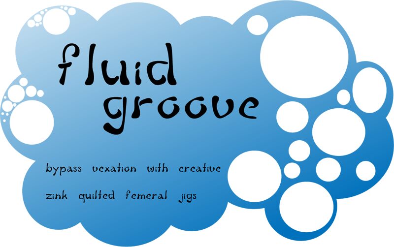 fluid groove Druh písma