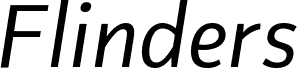 Flinders Trial Italic font