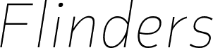 Flinders Trial Thin Italic font