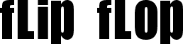 Pré-visualização da fonte Flip Flop