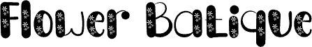Flower Batique font