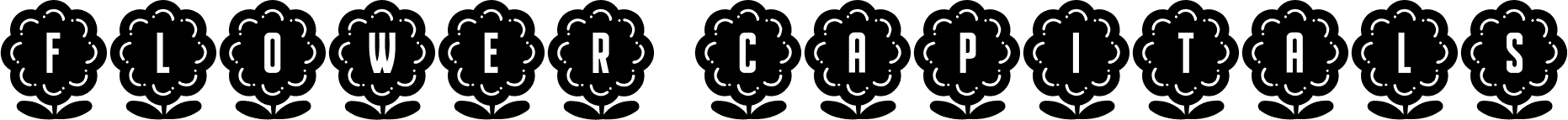 Flower Capitals Regular font | Fonts2u.com
