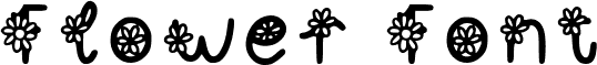 Preview of the Flower Font Regular font
