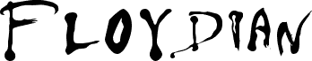 Preview of the Floydian font