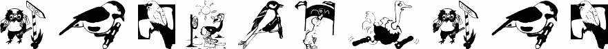 Preview of the FlyBirdFly font