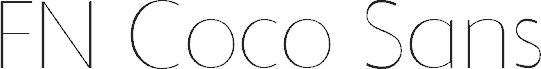 FN Coco Sans Thin font