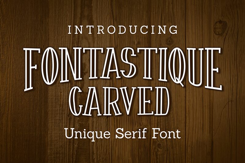 Fontastique Carved Schriftart