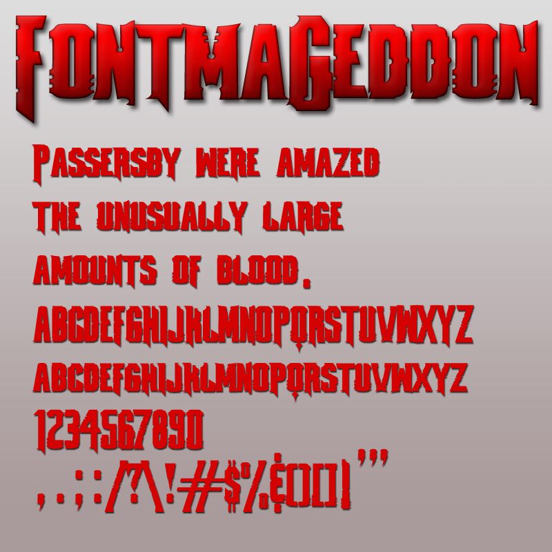 fontmageddon Schriftart