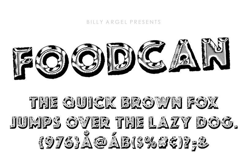 FOODCAN Schriftart