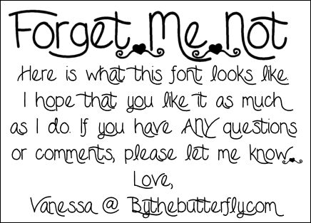 ForgetMeNot Czcionka