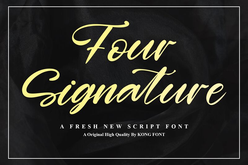 Four Signature Schriftart