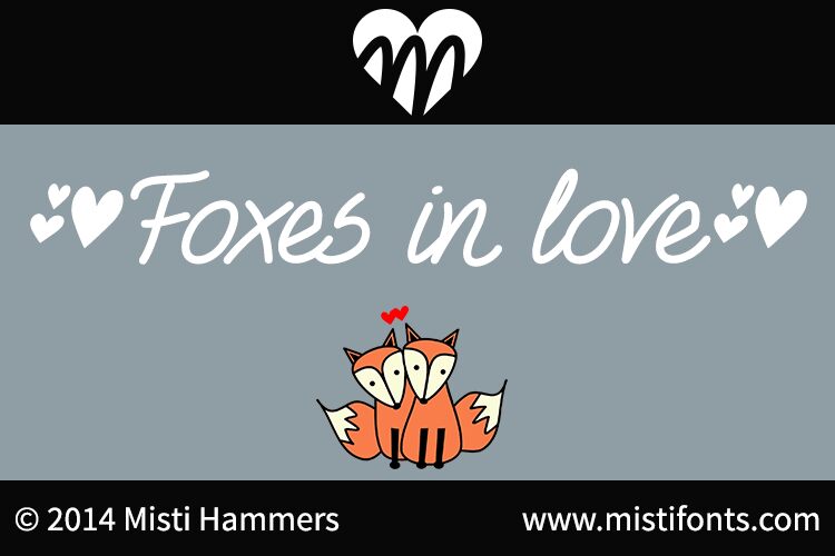 Foxes In Love Czcionka