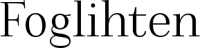 Foglihten