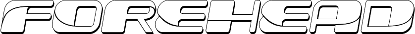 Ukážka písma Forehead Fantasy 3D Italic