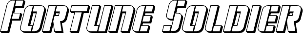 Preview of the Fortune Soldier 3D Italic font