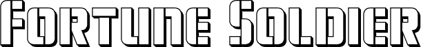 Preview of the Fortune Soldier 3D font