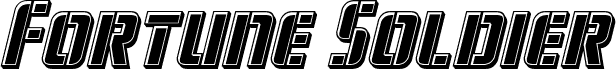 Preview of the Fortune Soldier Bevel Italic font