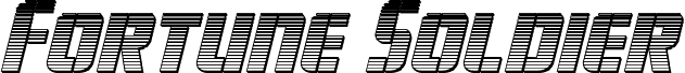 Preview of the Fortune Soldier Chrome Italic font
