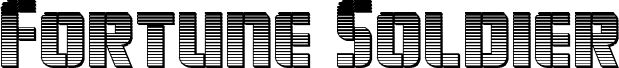 Preview of the Fortune Soldier Chrome font