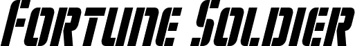 Preview of the Fortune Soldier Condensed Ital font