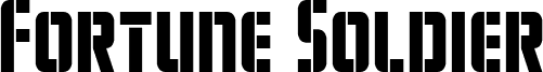 Preview of the Fortune Soldier Condensed font