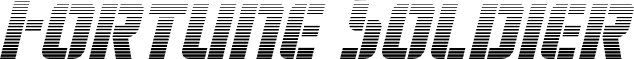 Preview of the Fortune Soldier Gradient Italic font