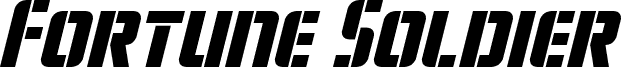 Preview of the Fortune Soldier Italic font