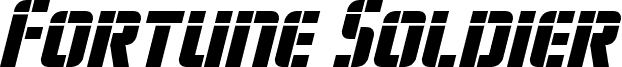 Preview of the Fortune Soldier Laser Italic font