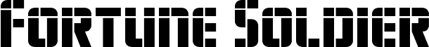 Preview of the Fortune Soldier Laser font