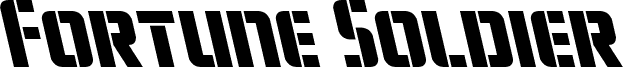 Preview of the Fortune Soldier Leftalic font