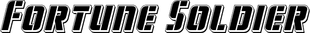 Preview of the Fortune Soldier Punch Italic font