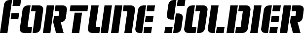 Preview of the Fortune Soldier Semi-Italic font