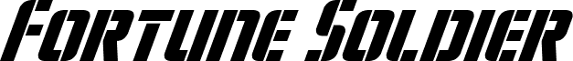 Preview of the Fortune Soldier Super-Italic font