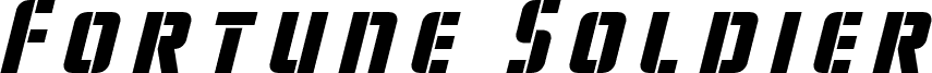 Preview of the Fortune Soldier Title Italic font